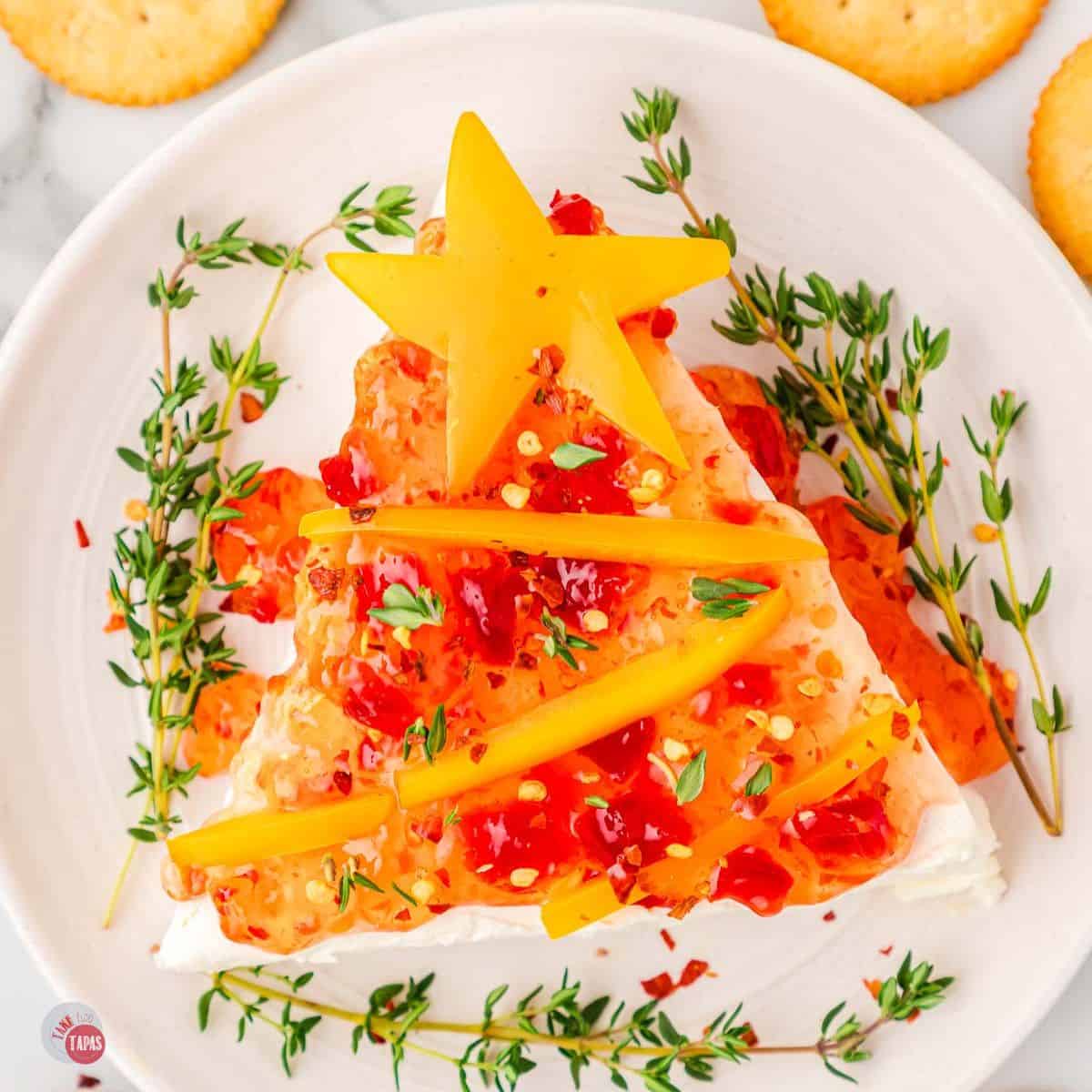 cream cheese pepper jelly appetizer for Christmas