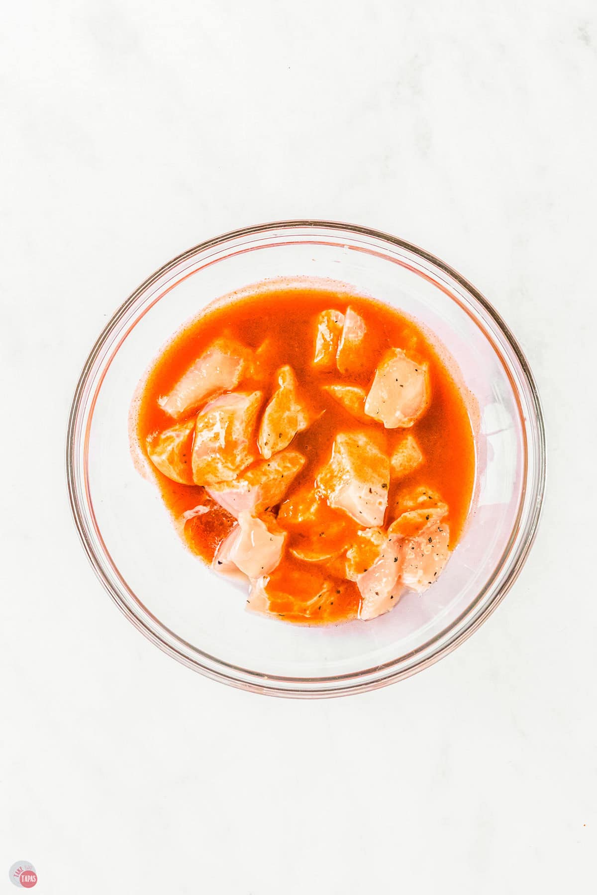 chicken chunks in buffalo sauce