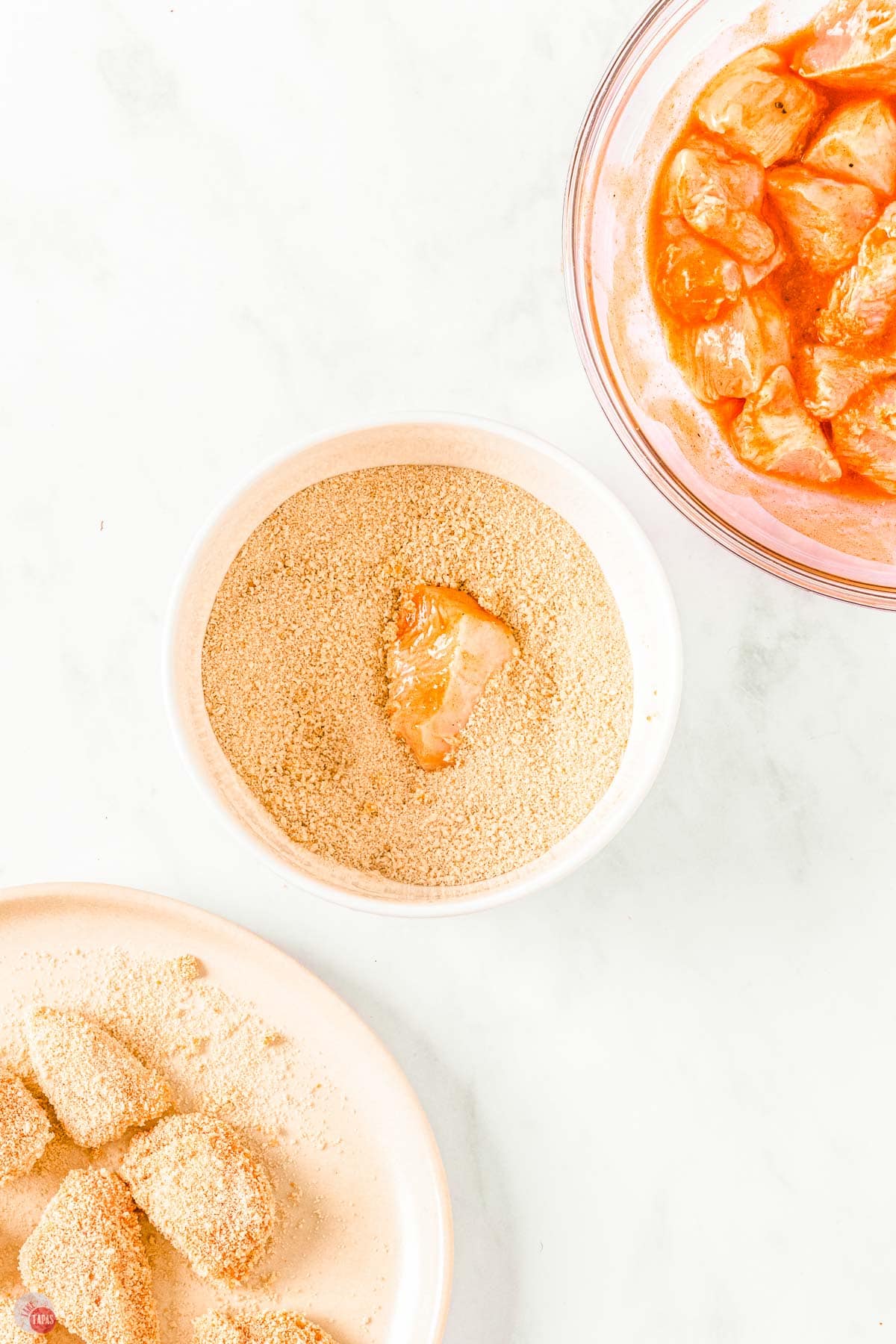 chicken chunk in breadcrumbs