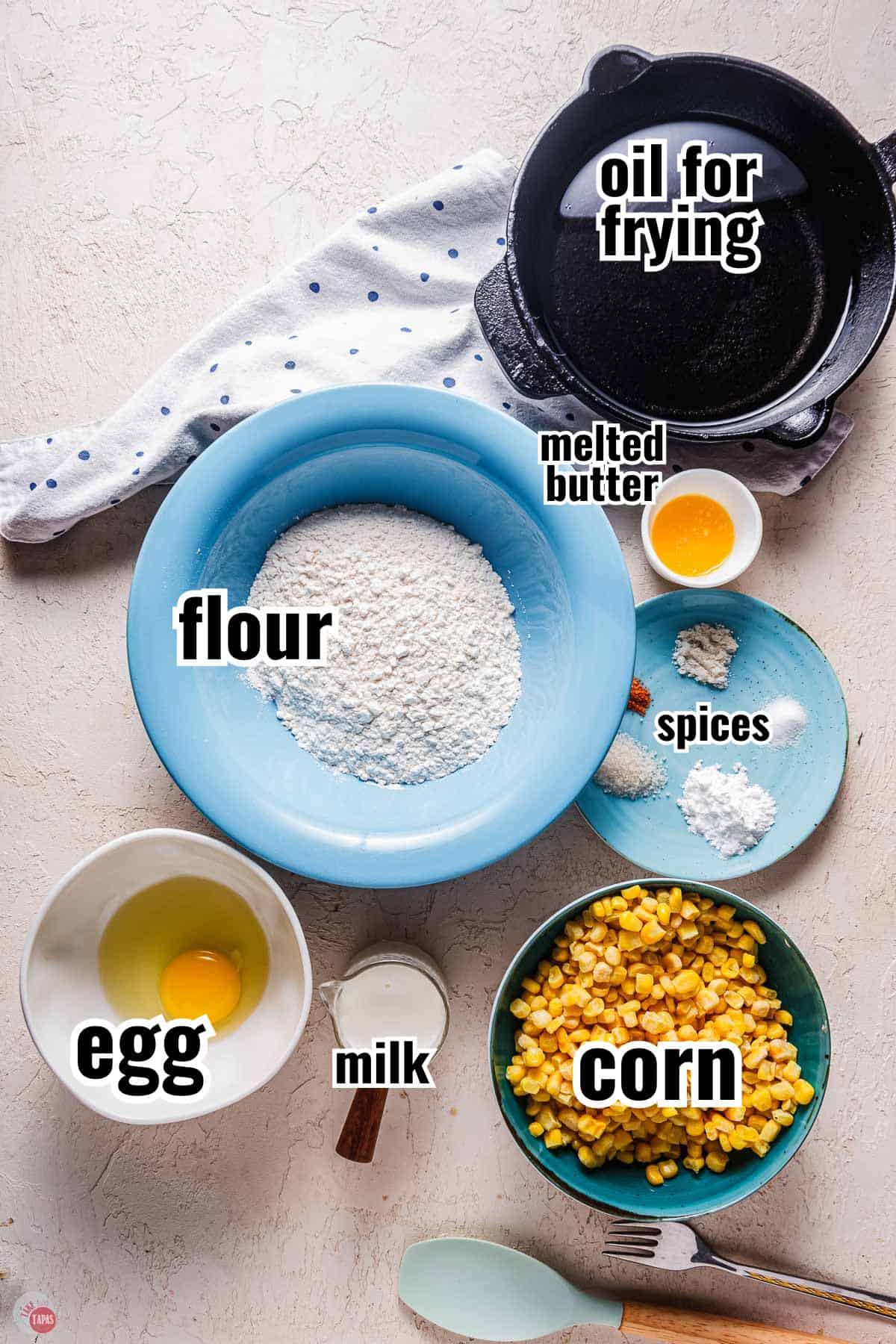 labeled ingredients for corn nuggets