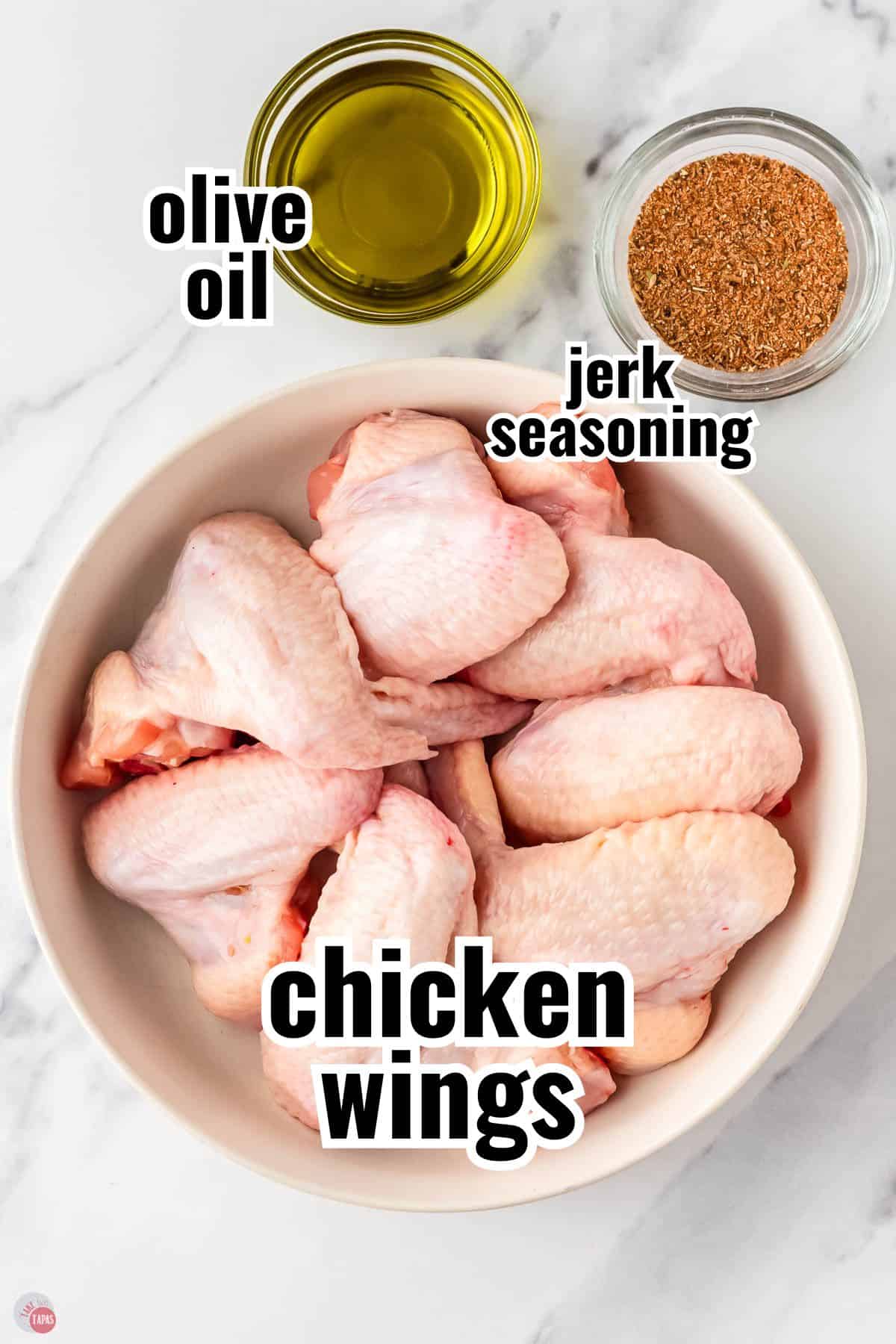 ingredients for making jerk chicken wings