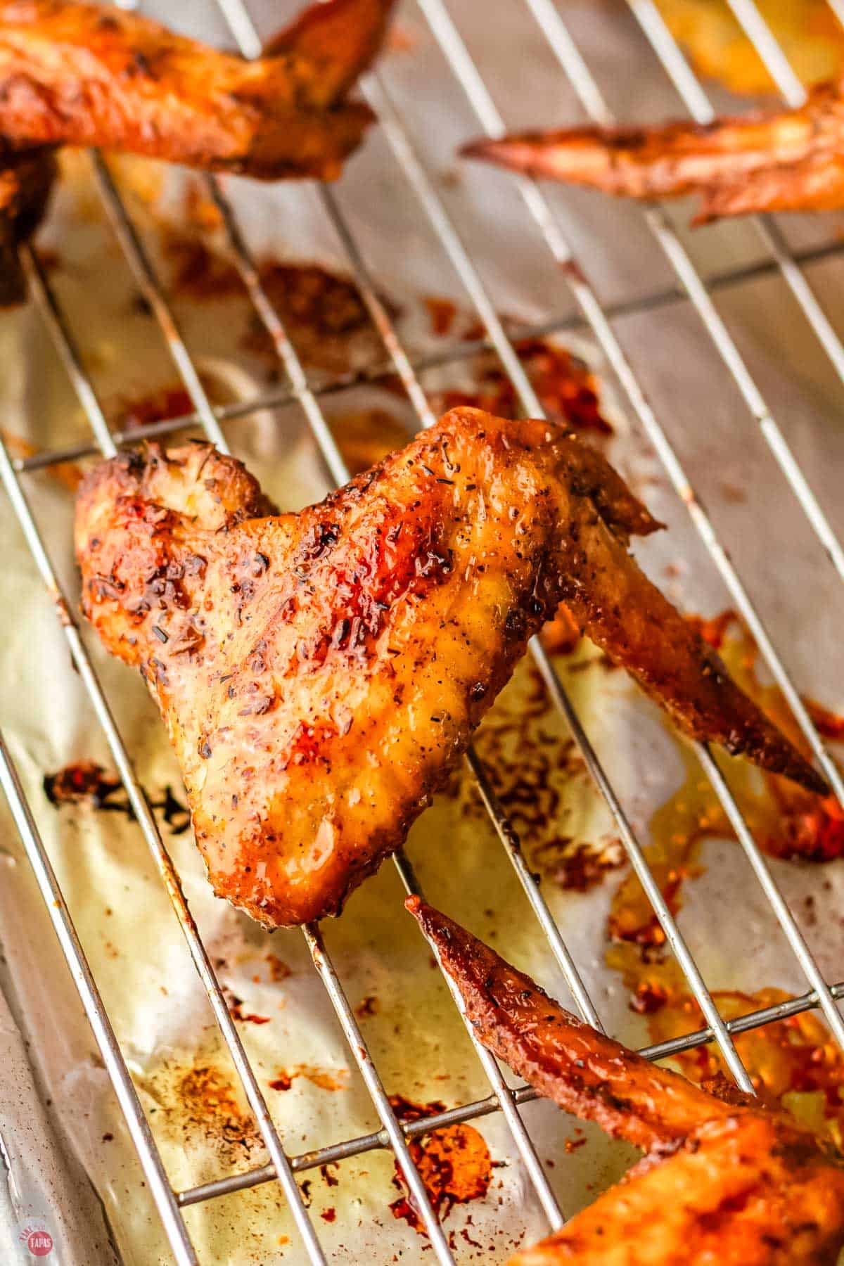 baked chicken on a rack