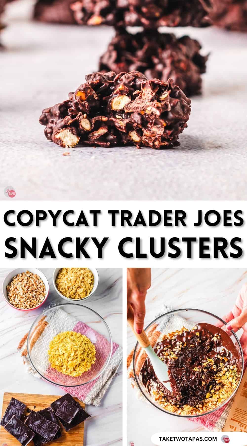 pinterest pin image for snacky clusters